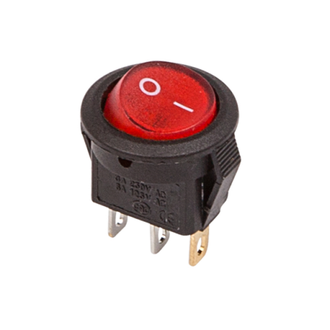 Изображение товара Выключатель Rexant 36-2530-1 клавишный круглый 250V 3A подсветка