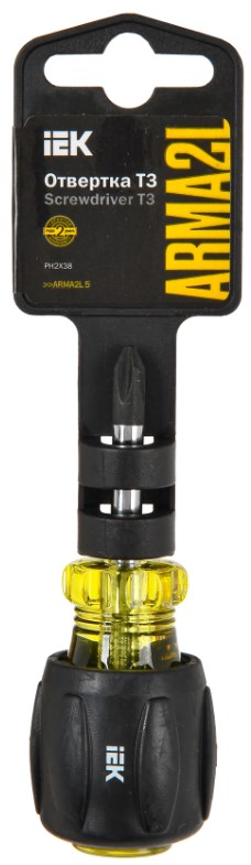 

Отвертка IEK A2L5-SC10-T3-PH-20-038 ARMA2L 5 PH2х38 Т3, A2L5-SC10-T3-PH-20-038