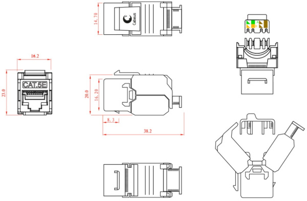 фото Модуль  Cabeus KJ-RJ45-Cat.5e-180-Toolless в Воронеже