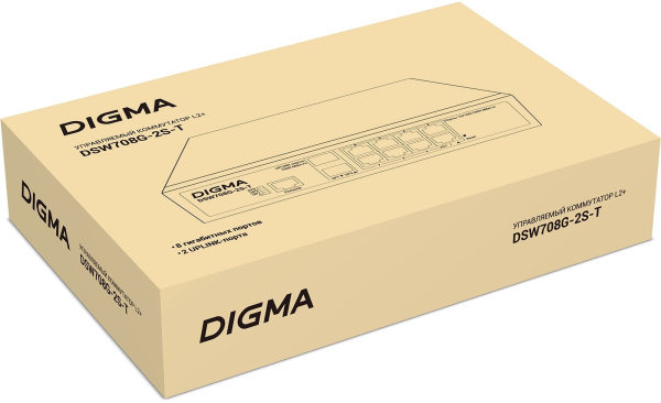 фото Коммутатор управляемый Digma DSW708G-2S-T в Уфе