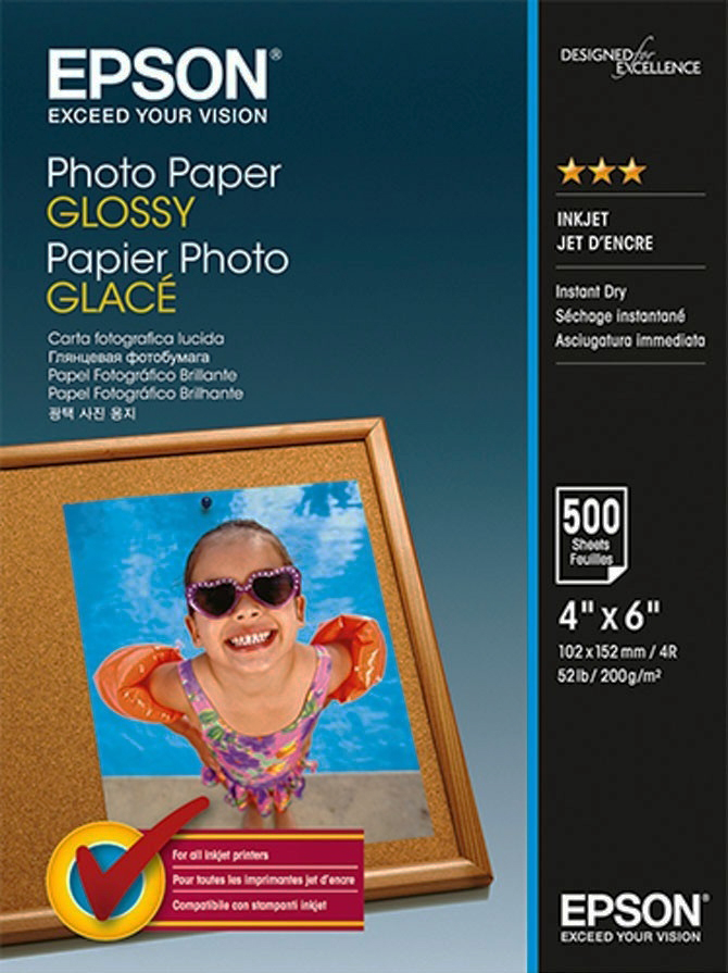

Фотобумага Epson C13S042549 Photo Paper 10x15 500 sheet, C13S042549
