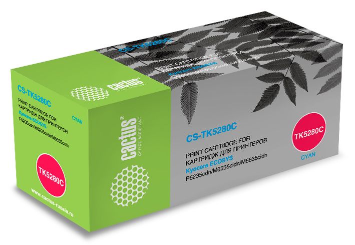 

Картридж голубой Cactus CS-TK5280C для Kyocera Ecosys P6235cdn/M6235cidn/M6635cidn 11000стр., CS-TK5280C