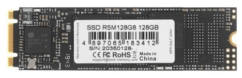

Накопитель SSD M.2 2280 AMD R5M128G8 Radeon R5 128GB SATA 6Gb/s 3D NAND TLC 542/453MB/s 40TBW RTL, R5M128G8