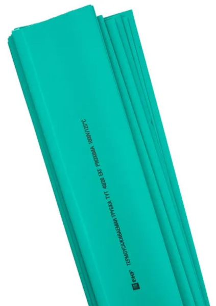 Изображение товара Термоусаживаемая трубка EKF tut-30-j-1m зеленая для изоляции кабелей