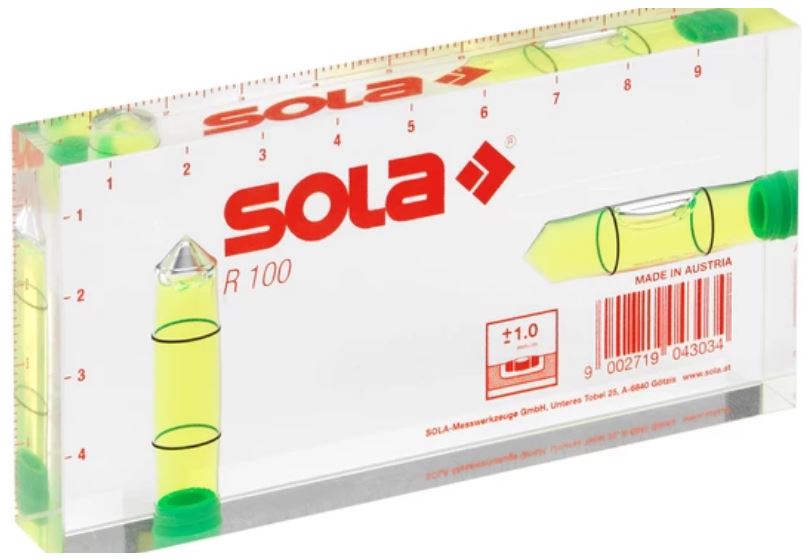 

Уровень SOLA 01622101 пластиковый R100, 01622101