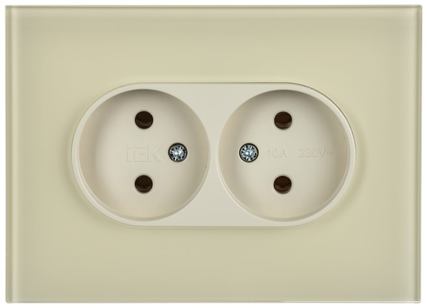 фото Розетка двухместная без заземления  IEK SK-R20-10-K10 в Ростове-на-Дону