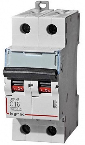 

Автоматический выключатель Legrand 407277 DX3-E 2P 16А (С) 6000/6kA, 407277