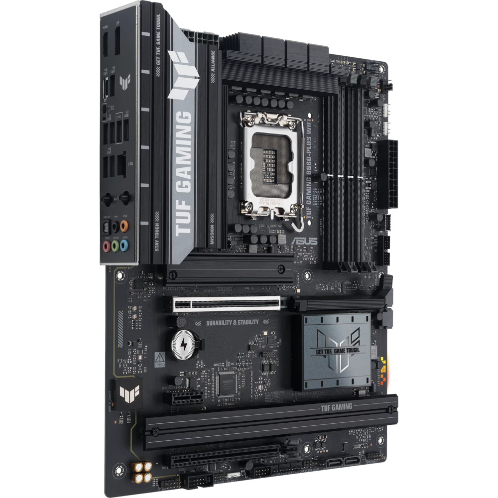 

Материнская плата ATX ASUS TUF GAMING B860-PLUS WIFI (LGA1851, B860, 4*DDR5, 4*SATA, 3*M.2, WiFi, BT, 5*USB 3.2, 2*USB 2.0, USB Type-C, 2*PCIe, DP, HD, TUF GAMING B860-PLUS WIFI