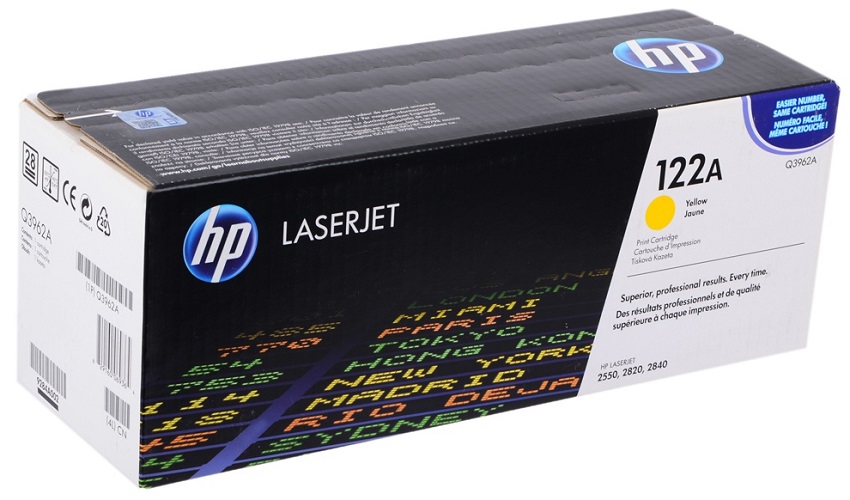 

Картридж HP Q3962A для принтера color LaserJet 2550/2820/2840 жёлтый (4000 - 5%), Q3962A