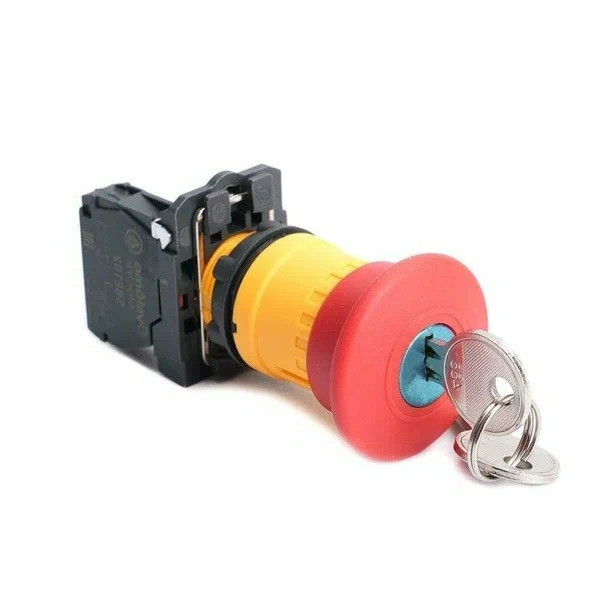 

Кнопка Systeme Electric SB5AS9442 аварийного останова SB5 в сборе 22мм 40мм ключ пластик 1НЗ, SB5AS9442