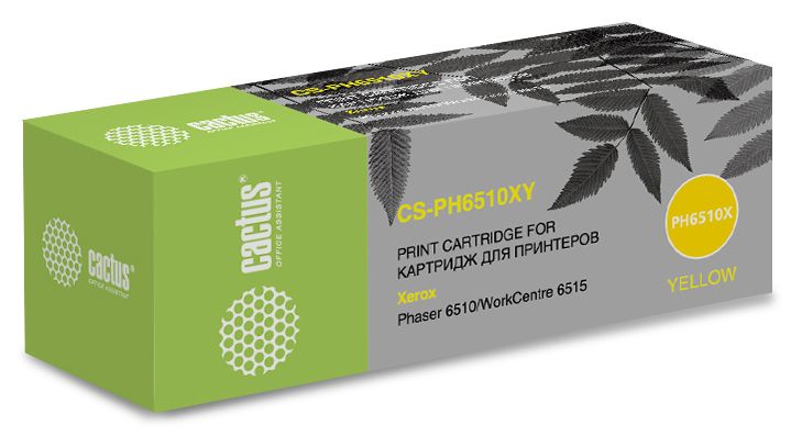 

Картридж Cactus CS-PH6510XY 106R03695 для Xerox Phaser 6510/WC6515, желтый (4300стр.), CS-PH6510XY 106R03695