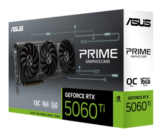 фото Видеокарта ASUS GeForce RTX 5060 TI PRIME OC (PRIME-RTX5060TI-O16G) в Уфе