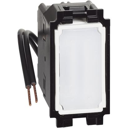 

Переключатель BTicino K4004LB LIVING NOW промежуточный с подсветкой, 10А, встроенный светодиод синего цвета, 1 модуль, K4004LB