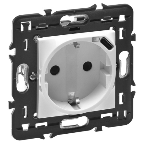 Изображение товара Розетка Legrand 077271L с USB-C, белая, немецкий стандарт