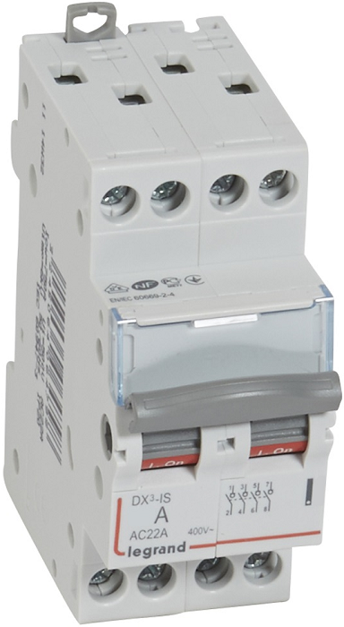 

Выключатель-разъединитель Legrand 406479 DX³-IS - 4П, 400 В~, 32 А, 2 модуля, 406479