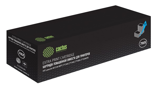 

Картридж Cactus CS-CE278X-MPS черный (3000стр.) для HP LJ P1566/P1606w, CS-CE278X-MPS