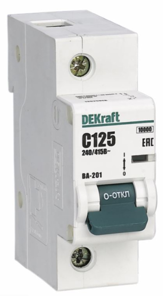 Изображение товара Автоматический выключатель DEKraft 13001DEK 63 А IP20 для защиты цепей