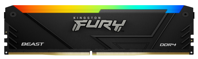 

Модуль памяти DDR4 8GB Kingston FURY KF437C19BB2A/8 Beast RGB Black XMP 3733MHz CL19 1RX8 1.35V 288-pin 8Gbit, KF437C19BB2A/8