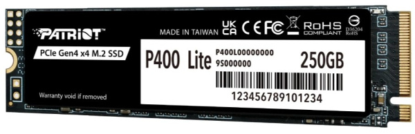 фото Накопитель SSD M.2 2280 Patriot Memory P400 Lite в Екатеринбурге 250 ГБ