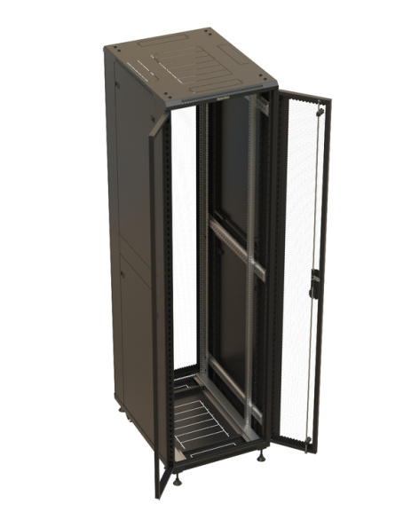 фото Шкаф напольный 19", 47U Hyperline TTBR-4762-DD-RAL9004 в Екатеринбурге