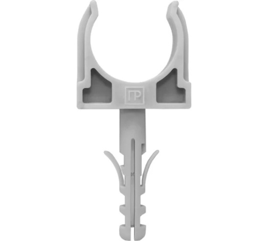 Изображение товара Клипса Промрукав PR13.0296 для крепления труб ПВХ и гофрированных труб 20 мм, 100 шт