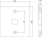 фото Панель лицевая Hyperline FP-E-1-WH
