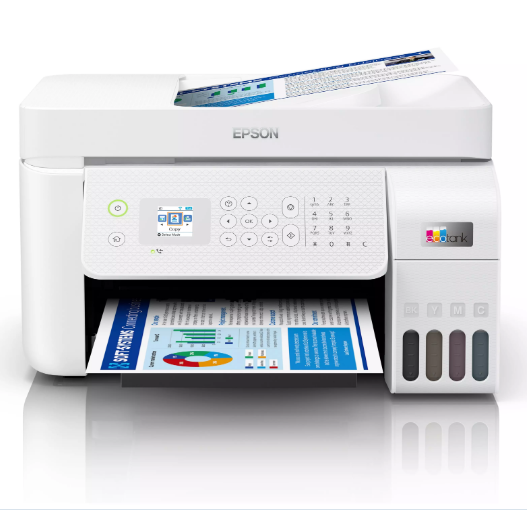 

МФУ струйное цветное Epson EcoTank L5296 C11CJ65411 A4, 5760x1440 dpi, ч/б - 33 стр/мин (А4), факс, АПД, Ethernet (RJ-45), USB Type-B, Wi-Fi, СНПЧ, EcoTank L5296