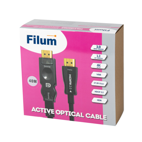 фото Активный оптический кабель Filum FL-AOC-DP1.2-HDMI2.0-40M в Смоленске
