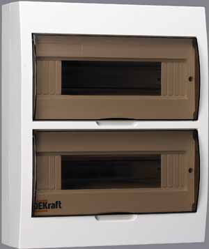 Изображение товара Щит навесной DEKraft 31013DEK IP41 для электросетей, 24 мод., белый