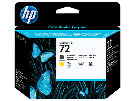 

Картридж HP C9384A №72 для T1100/610 (печатающая головка матовый чёрный и жёлтый), C9384A