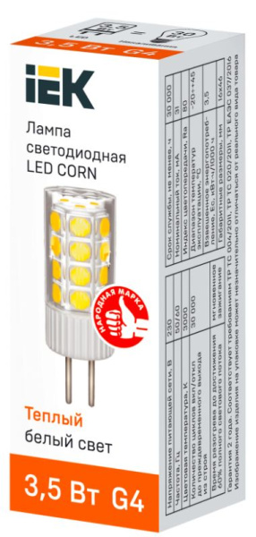 фото Лампа IEK LLE-CORN-4-230-30-G4 в Краснодаре