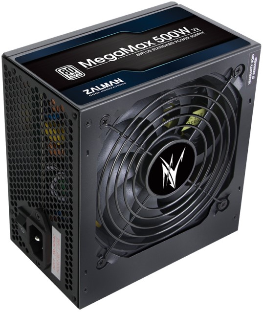 

Блок питания ATX Zalman MegaMax 500W v2 ZM500-TXII (V2) 80PLUS STANDARD, Active PFC, 120mm fan Retail, MegaMax 500W v2