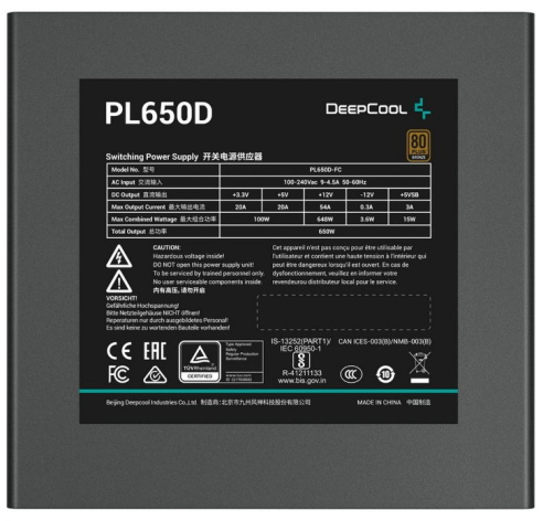 фото Блок питания ATX Deepcool R-PL650D-FC0B-WDEU-V2 в Уфе