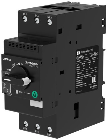Изображение товара Автоматический выключатель защиты двигателя Systeme Electric GM3P65 48-65 А