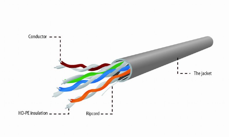 

Кабель витая пара U/UTP 5e кат. 4 пары Cablexpert UPC-5004E 24AWG(7х0.18 мм), медь, многожильный (stranded), внутренний, PVC, серый, уп/305м, UPC-5004E