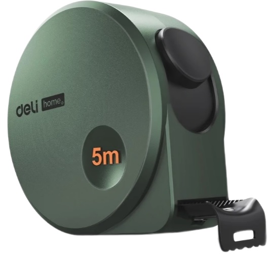 

Рулетка Deli HT8519L Home Series Green 5м х 19мм, эксклюзивный дизайн, корпус - высококачественный софттач пластик, HT8519L