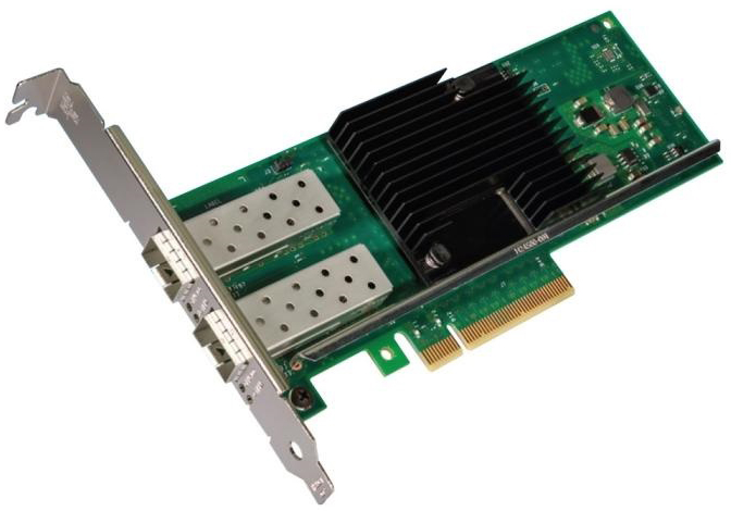 

Сетевой адаптер Intel EX710DA2G1P5 X710-DA2, 10GbE/1GbE dual ports SFP+, open optics, PCI-E 3.0x8, EX710DA2G1P5