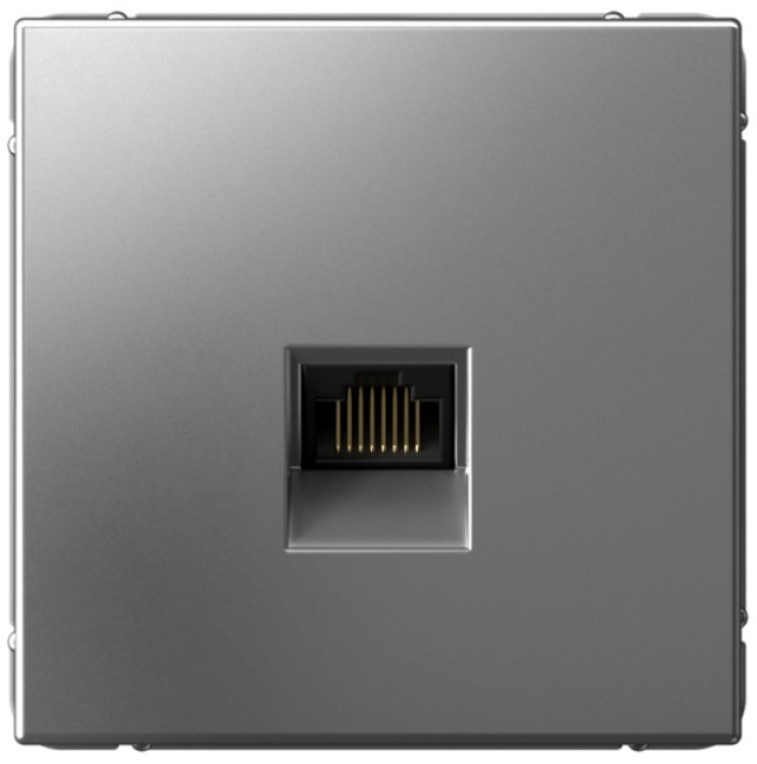 

Розетка компьютерная Systeme Electric GAL000986 ArtGallery RJ45, кат. 6A, механизм, Сталь, GAL000986
