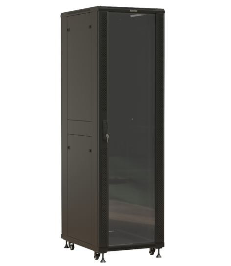 фото Шкаф напольный 19", 42U Hyperline TTBR-4261-AS-RAL9004 в Екатеринбурге