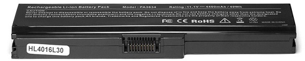 

Аккумулятор для ноутбука Toshiba OEM PA3634 Satellite L310, L510, M300, M500, U400, A660, L600, Portege M800 Series. 11.1V 4400mAh PN: PA3819U-1BRS, P, PA3634