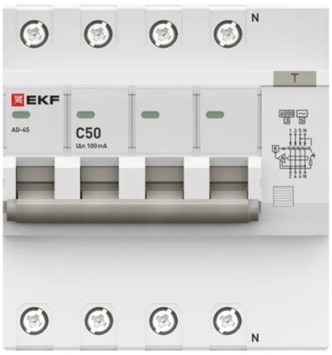 фото Автомат дифференциальный EKF D63N46MS50C100 в Перми