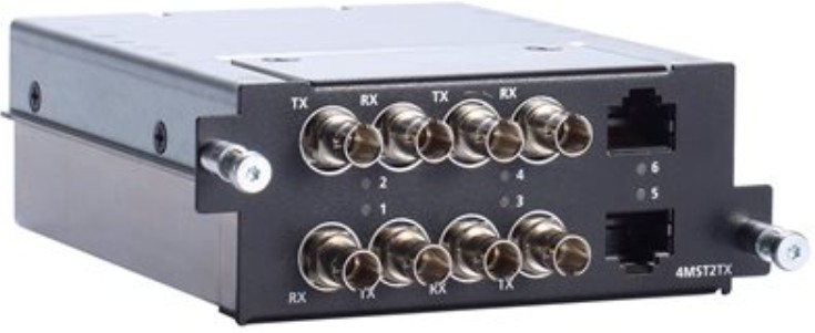 

Коммутатор MOXA RM-G4000-4MST2TX модульный 4 multi-mode 100BaseFX ports with ST connectors, 2*10/100BaseT(X) ports, RM-G4000-4MST2TX