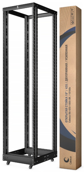 фото Открытая стойка двухрамная 19", 45U Cabeus RA-45U-1000-BK в Самаре