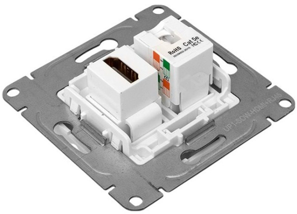 фото Розетка HDMI  EKF UP1-SOW-HDMI+RJ45 в Воронеже
