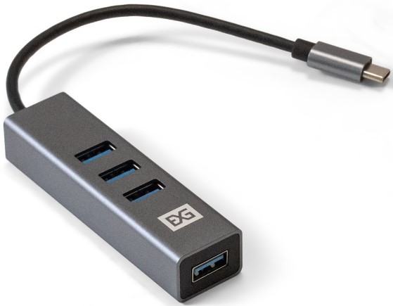 

Концентратор Exegate EX293987RUS 4-в-1 (кабель-адаптер USB Type C --> 4xUSB3.0, Plug&Play, серебристый), EX293987RUS