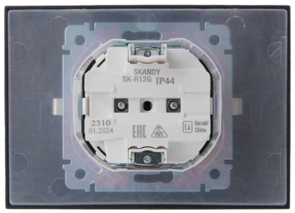 фото Розетка двухместная с заземлением в сборе IEK SK-R26-16-44-K53-F в Ростове-на-Дону
