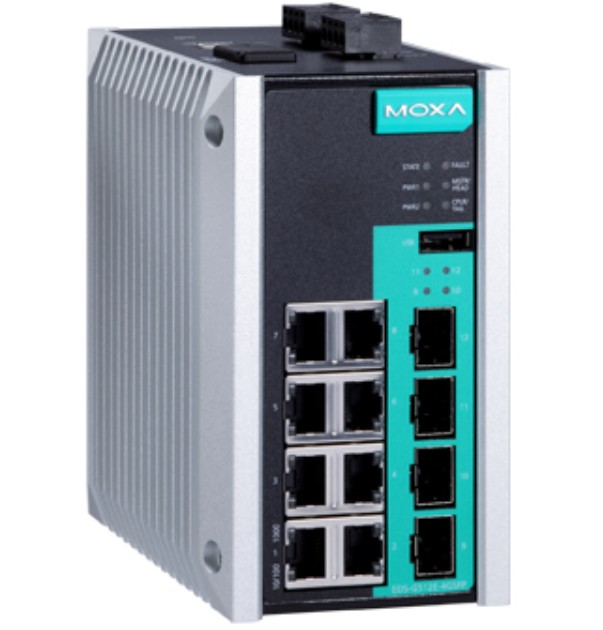 

Коммутатор управляемый MOXA EDS-G512E-4GSFP 8x10/100/1000BaseT(X) ports, and 4 100/1000Base SFP slots, EDS-G512E-4GSFP