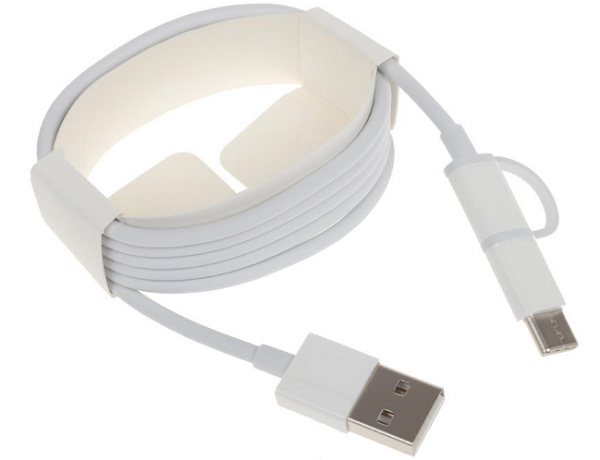 Изображение товара Кабель интерфейсный Xiaomi Mi 2-in-1 USB Micro-USB Type-C  прямая форма