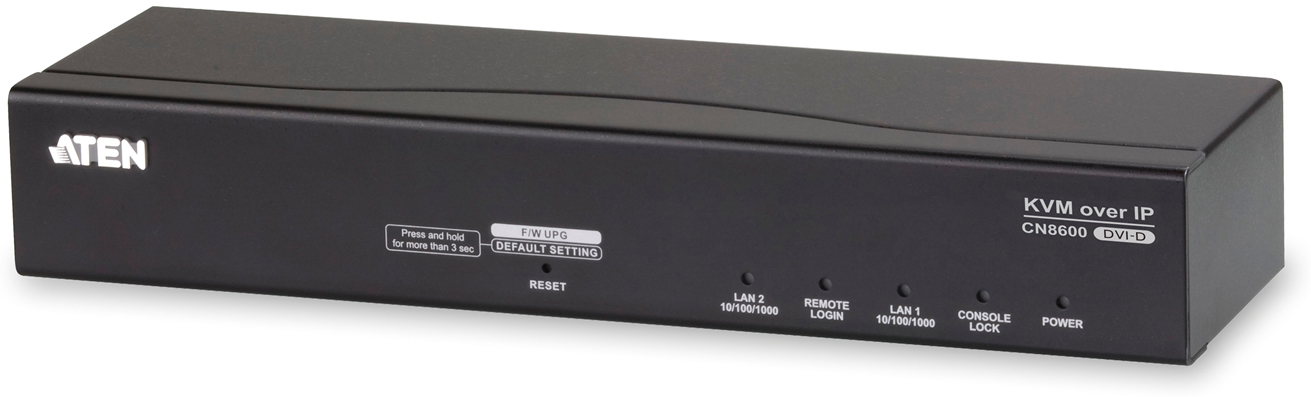 

Удлинитель Aten CN8600-AT-G IP KVM шлюз/extender, KVM+RS232+AUDIO DVI+USB, управл. по IP, Rackmount/Desktop, 2x10/100/1000 Base-T, с KVM-шнурами USB 1, CN8600-AT-G