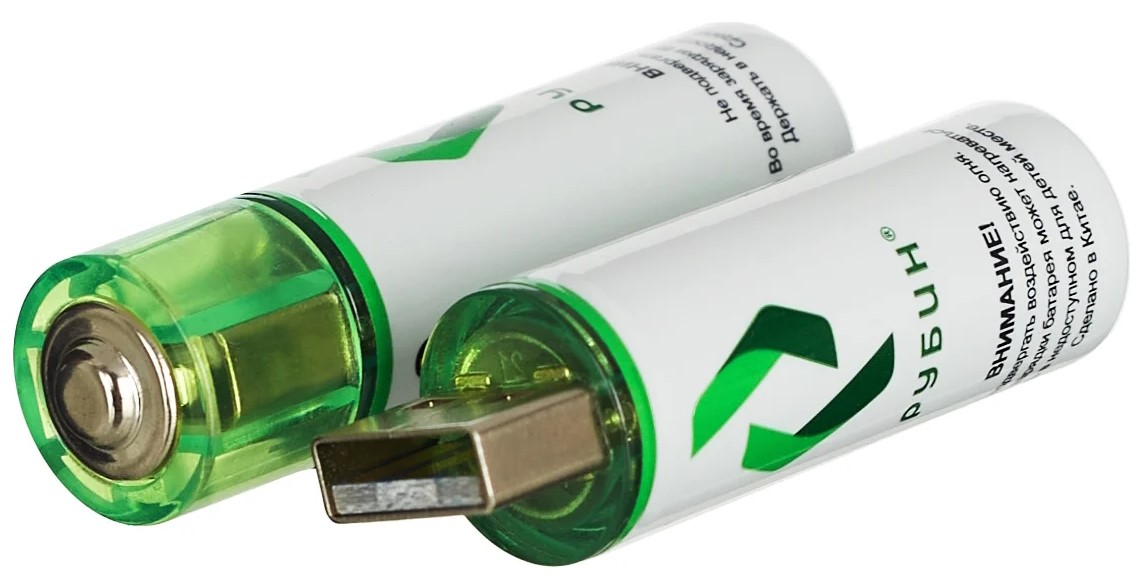 

Аккумулятор Рубин РЭ-АА1800/1 LI-ION АА 1,5 В (1800mWh USB (Magnetic) 2шт/блистер, РЭ-АА1800/1